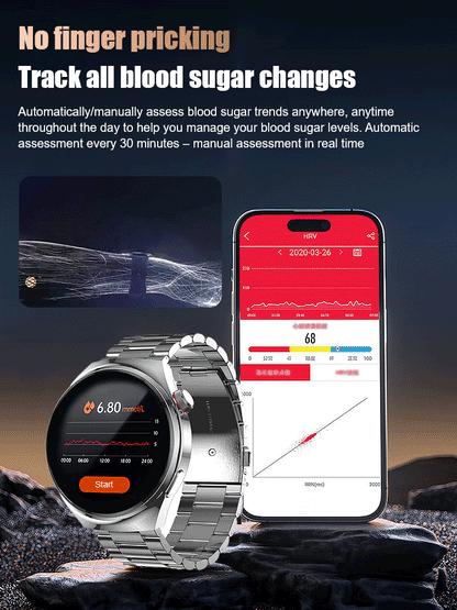 Steel Strap Watch4 Pro Blood Sugar Watch